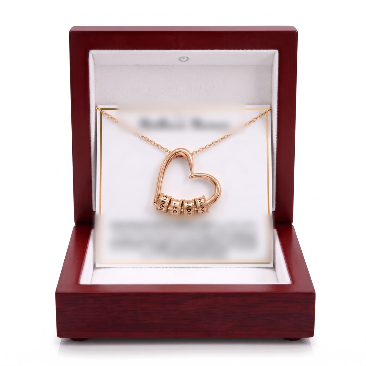 Coffret collier cœur prénoms or rose #neutre_72130948333905