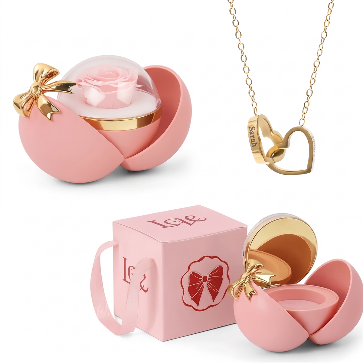 Globe éternel & Collier personnalisé