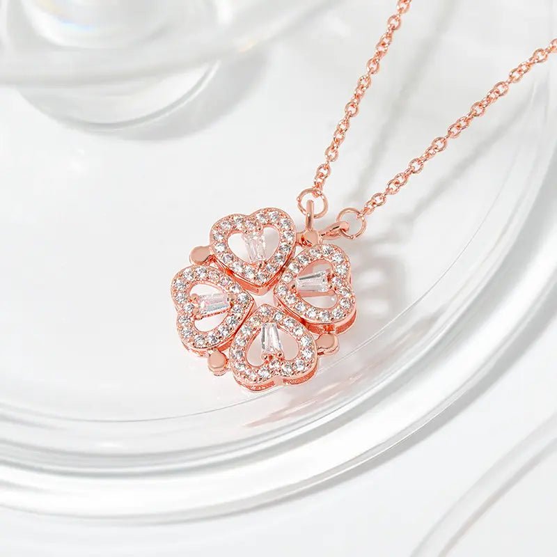 Collier trèfle coeurs - Soraya Memories