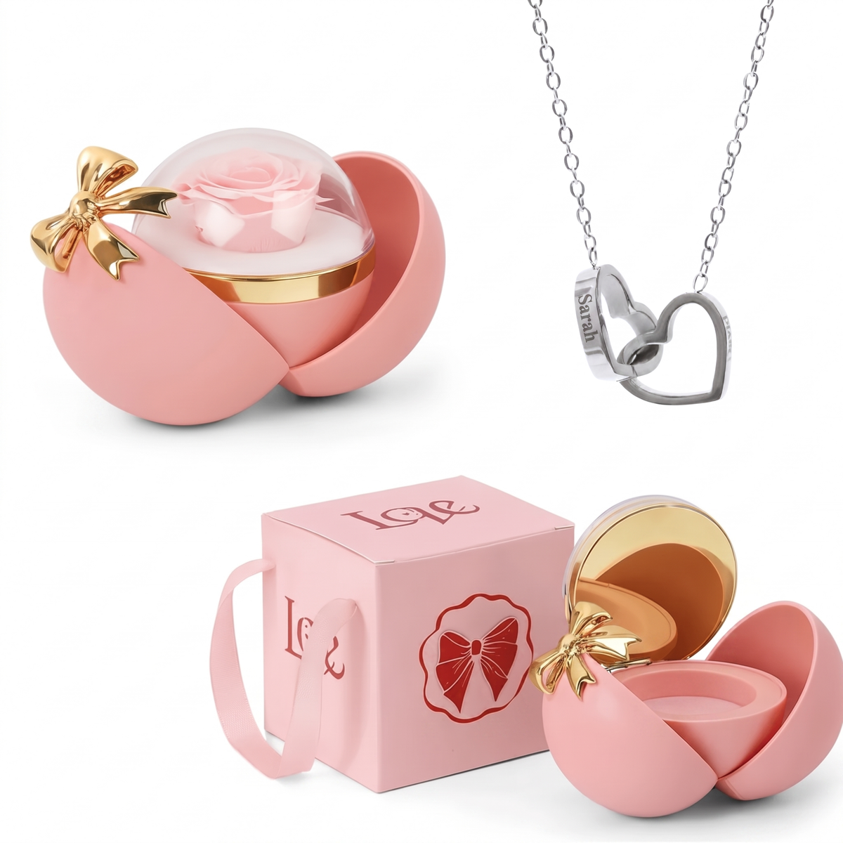 Globe éternel & Collier personnalisé