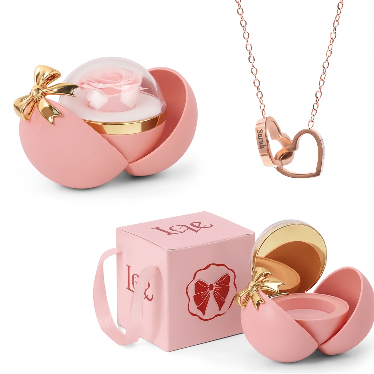 Globe éternel & Collier personnalisé