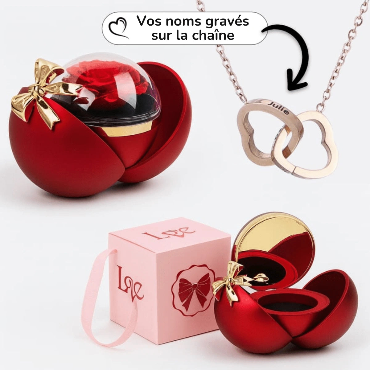 Globe éternel & Collier personnalisé