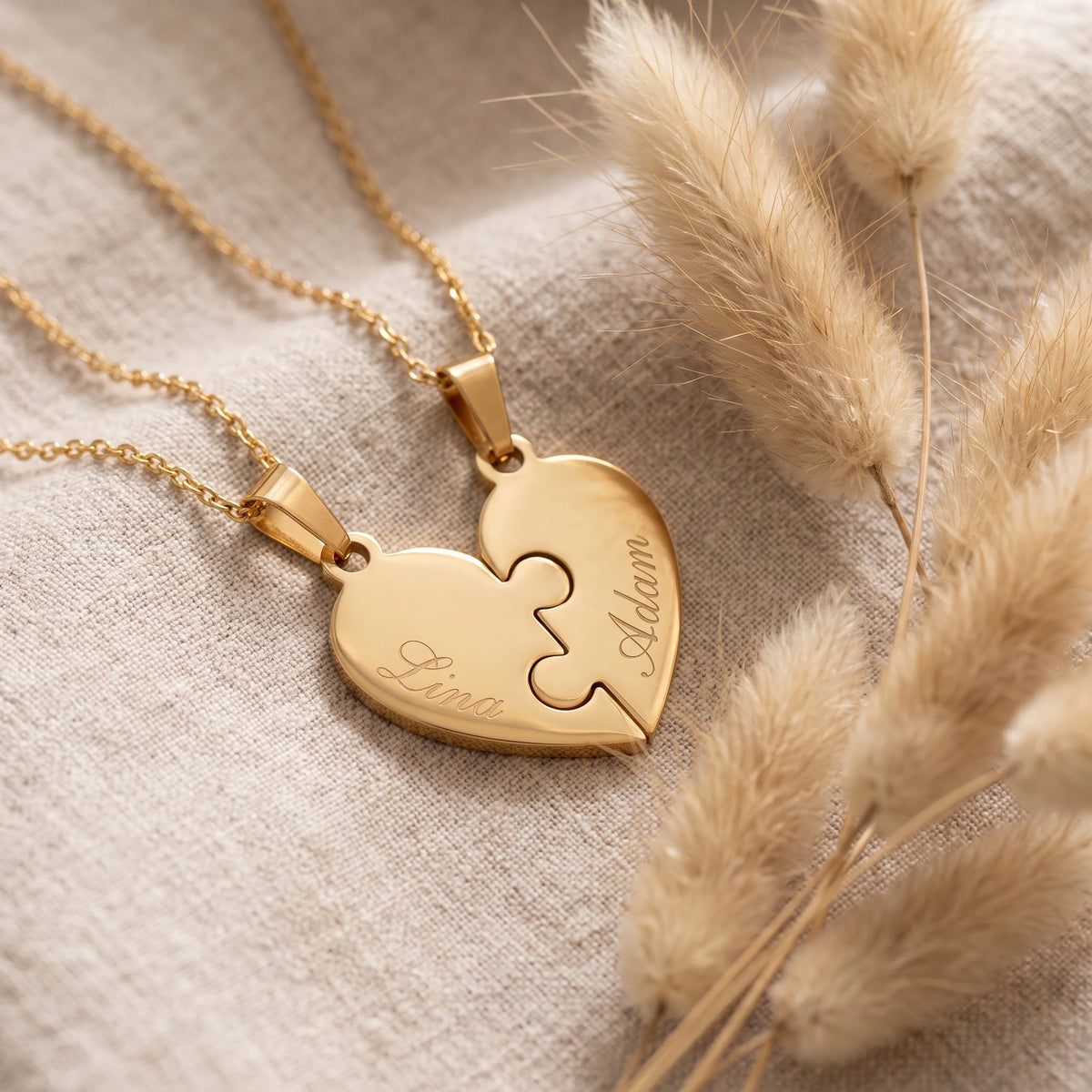 Collier Nous 2 pièces gravé de deux prénoms