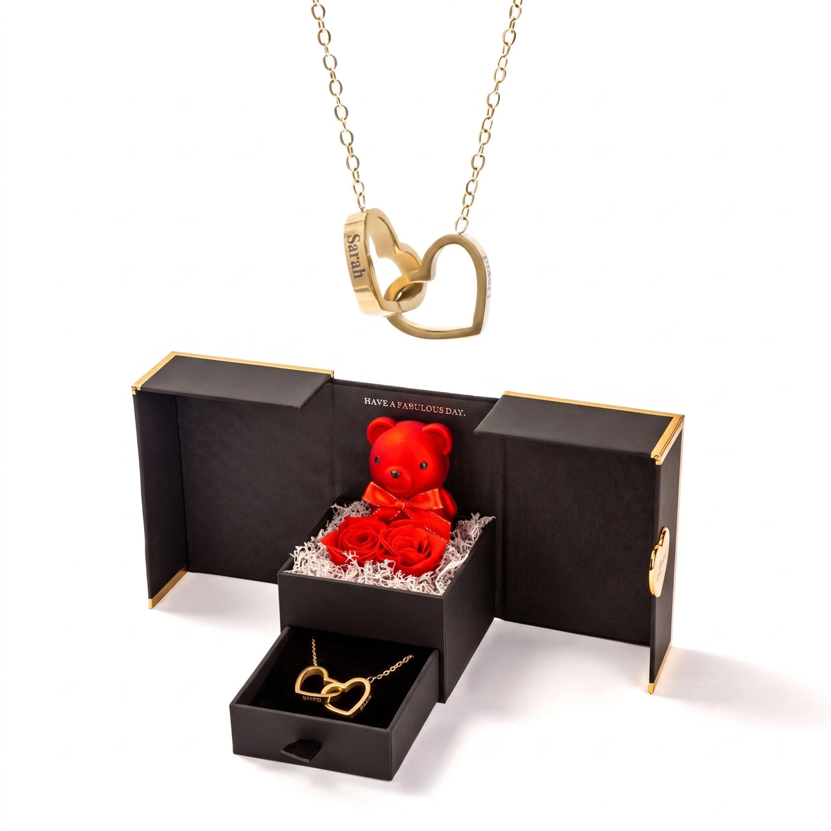 Little Eternal Teddy Bear & Personalized Necklace
