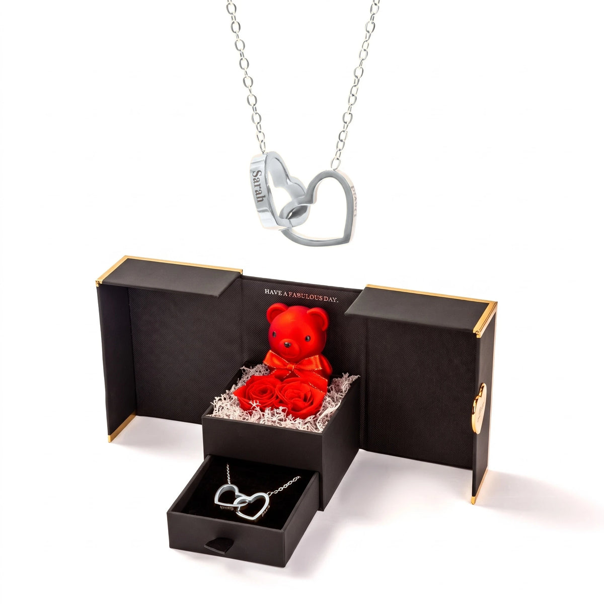 Little Eternal Teddy Bear & Personalized Necklace