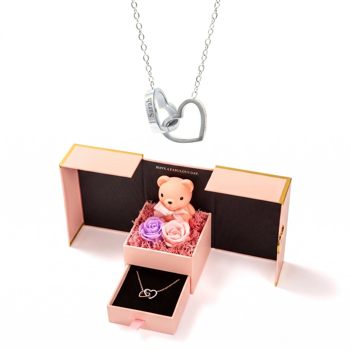 Little Eternal Teddy Bear & Personalized Necklace