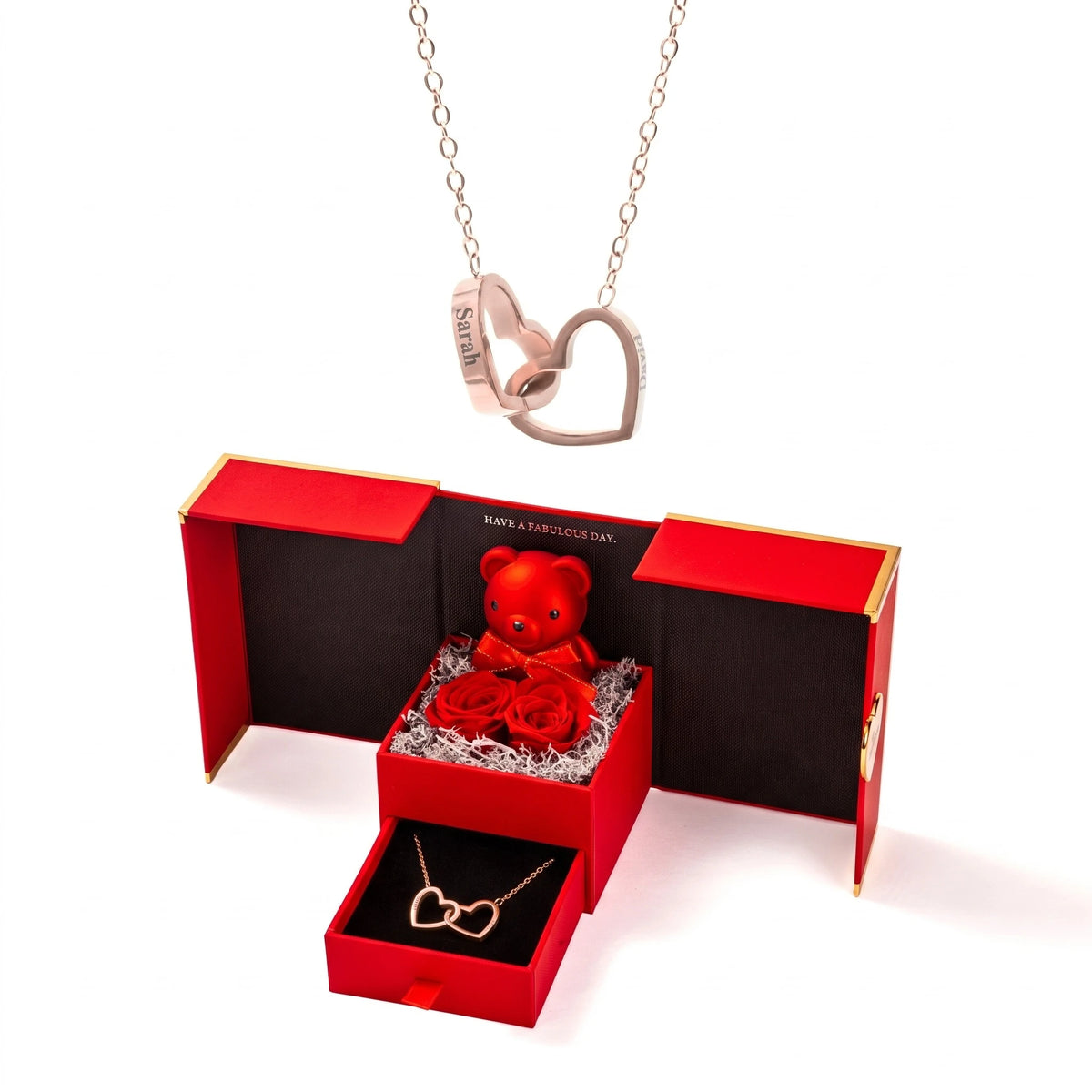 Little Eternal Teddy Bear & Personalized Necklace