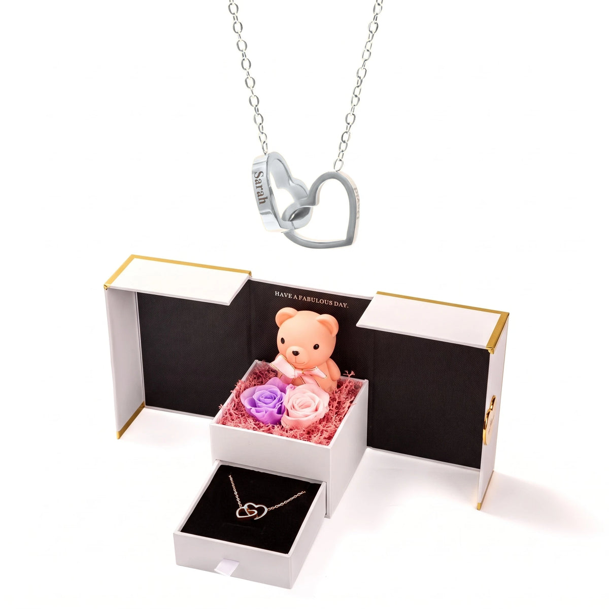 Little Eternal Teddy Bear & Personalized Necklace
