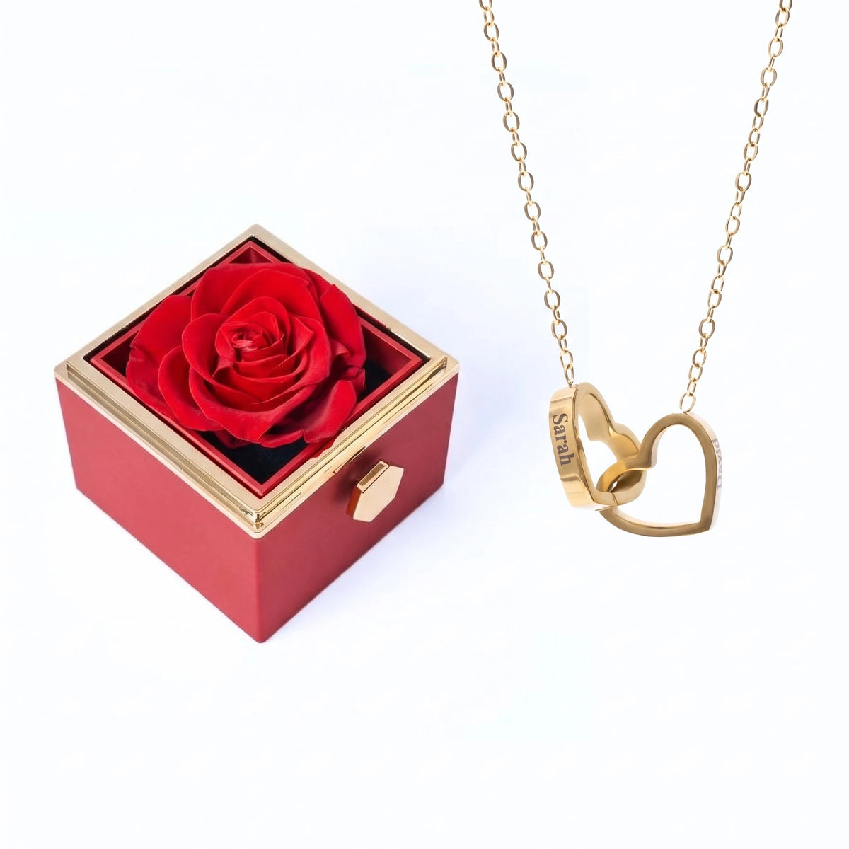 Roses Éternelles & Collier Personnalisé - Soraya Memories