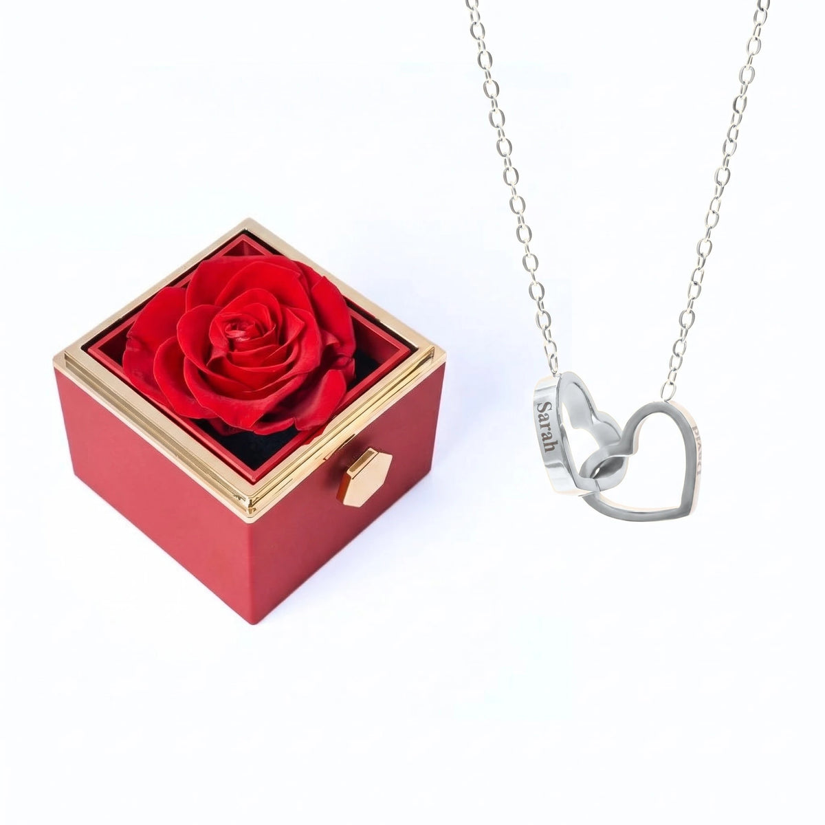Roses Éternelles & Collier Personnalisé - Soraya Memories