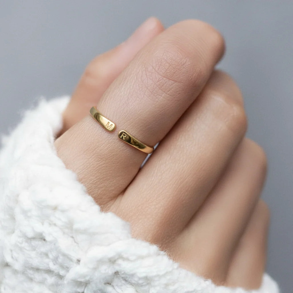 Bague Double Initiale
