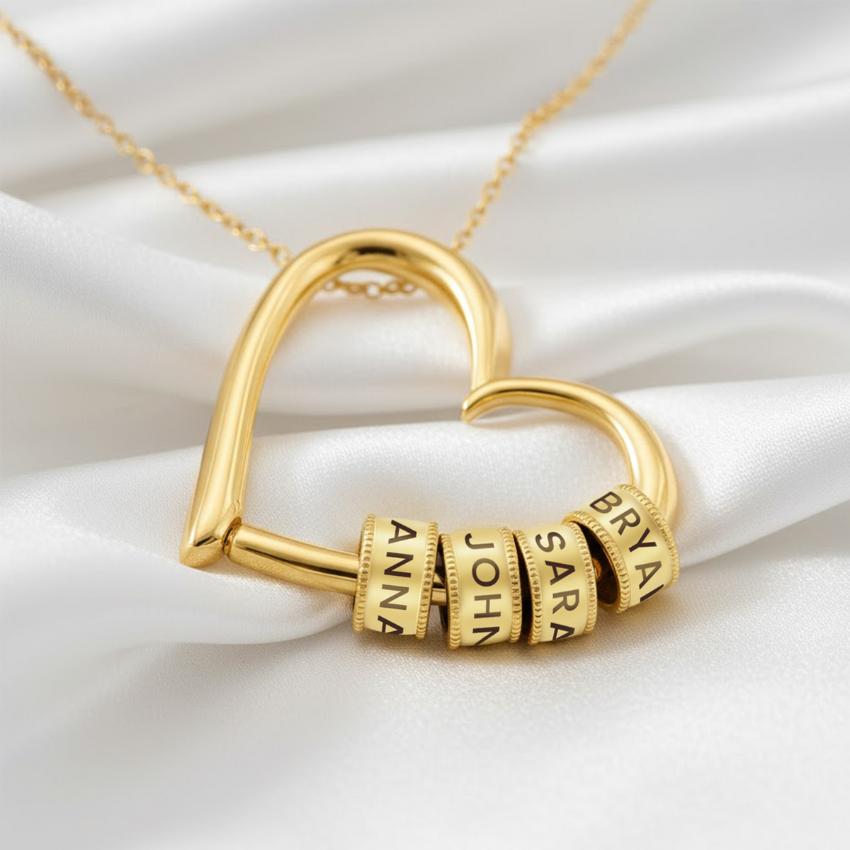 À la meilleure maman – Collier Cœur Prénoms