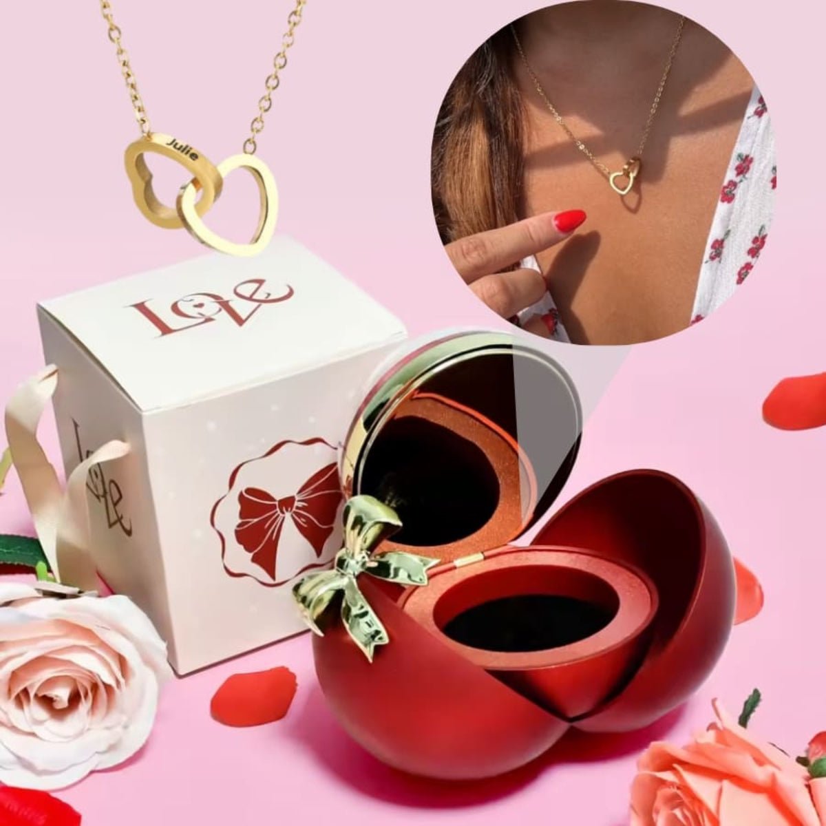 Globe éternel & Collier personnalisé