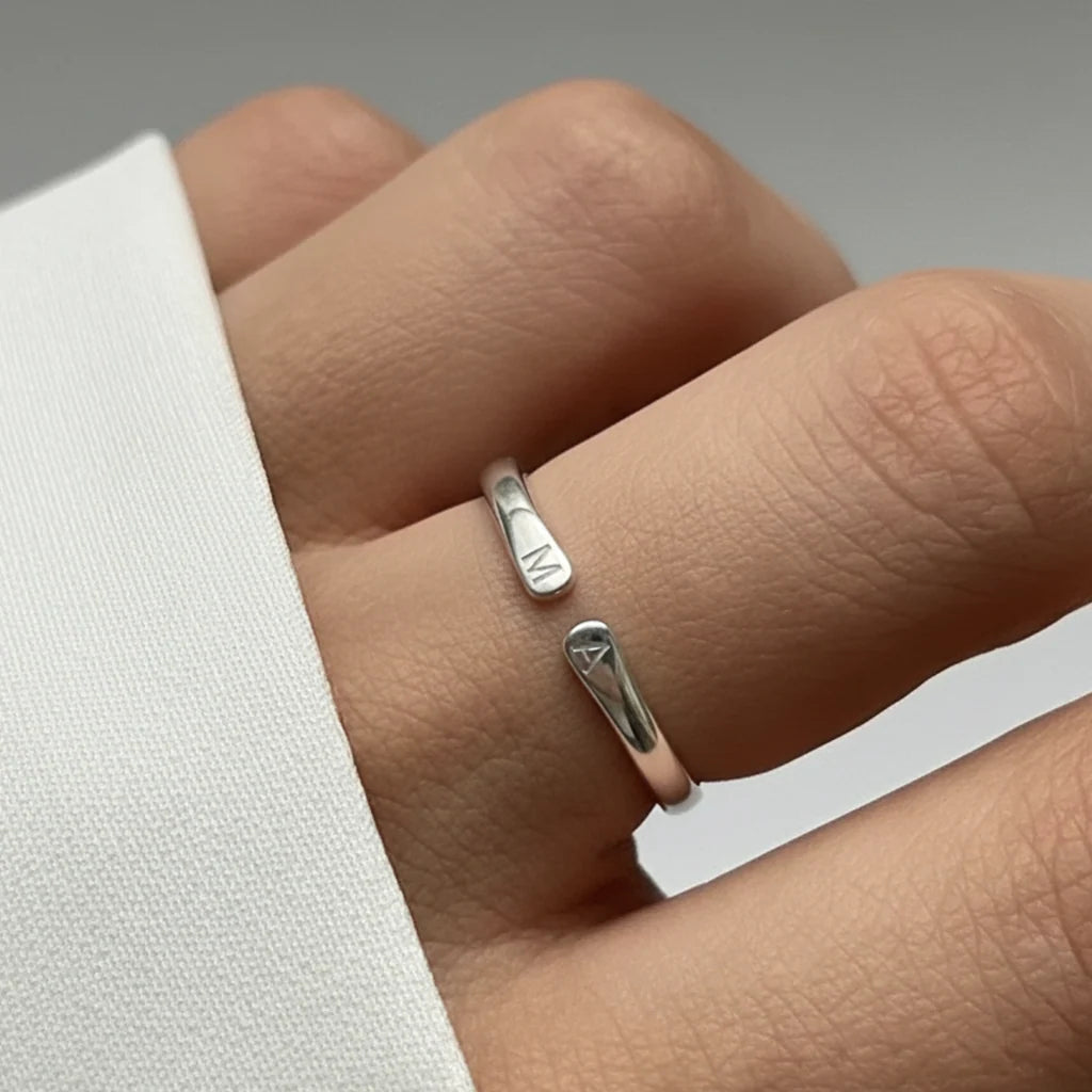 Bague Double Initiale