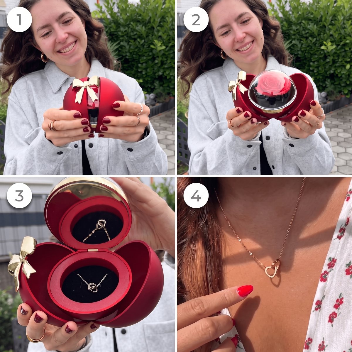 Globe éternel & Collier personnalisé