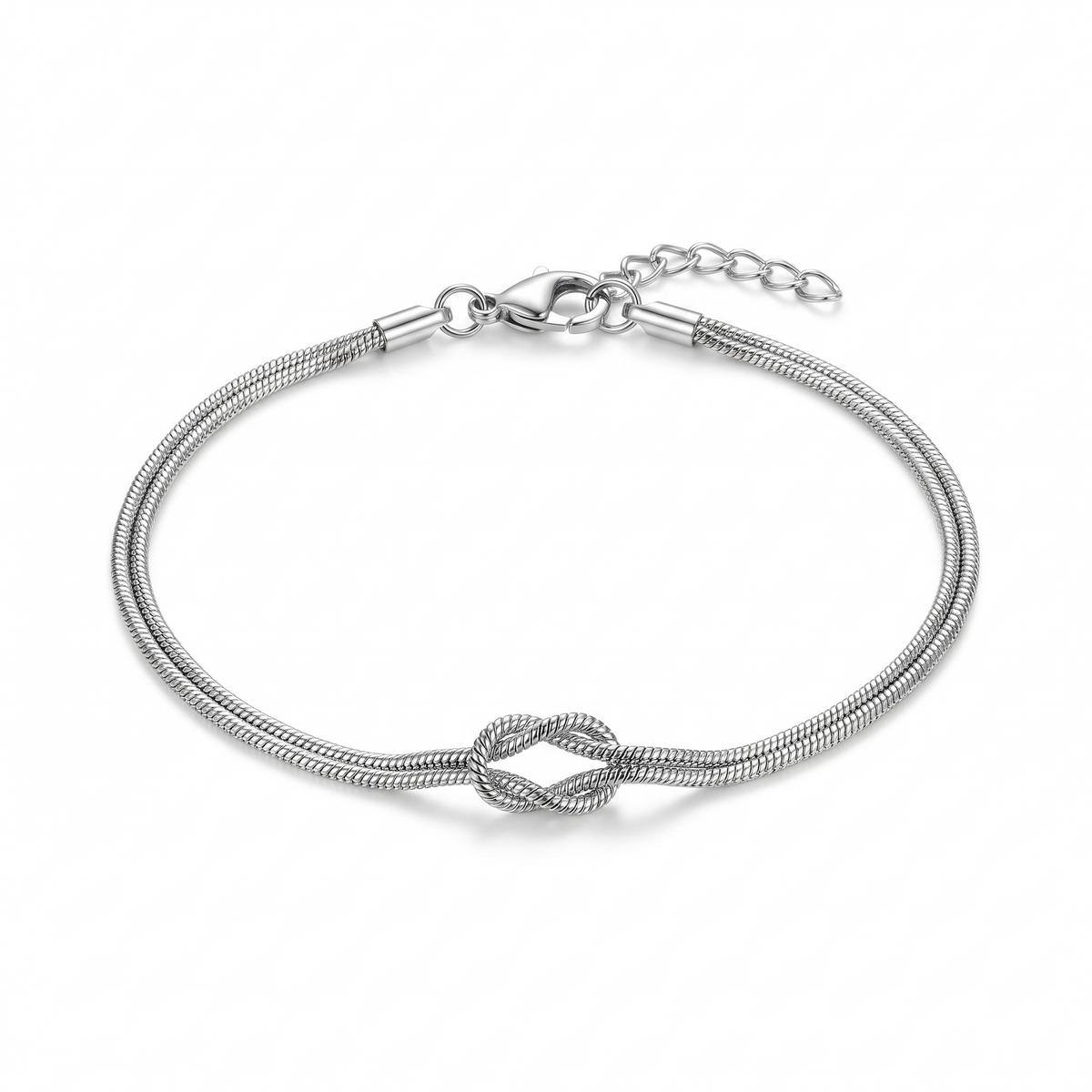 Bracelet Nœud Éternel, argent