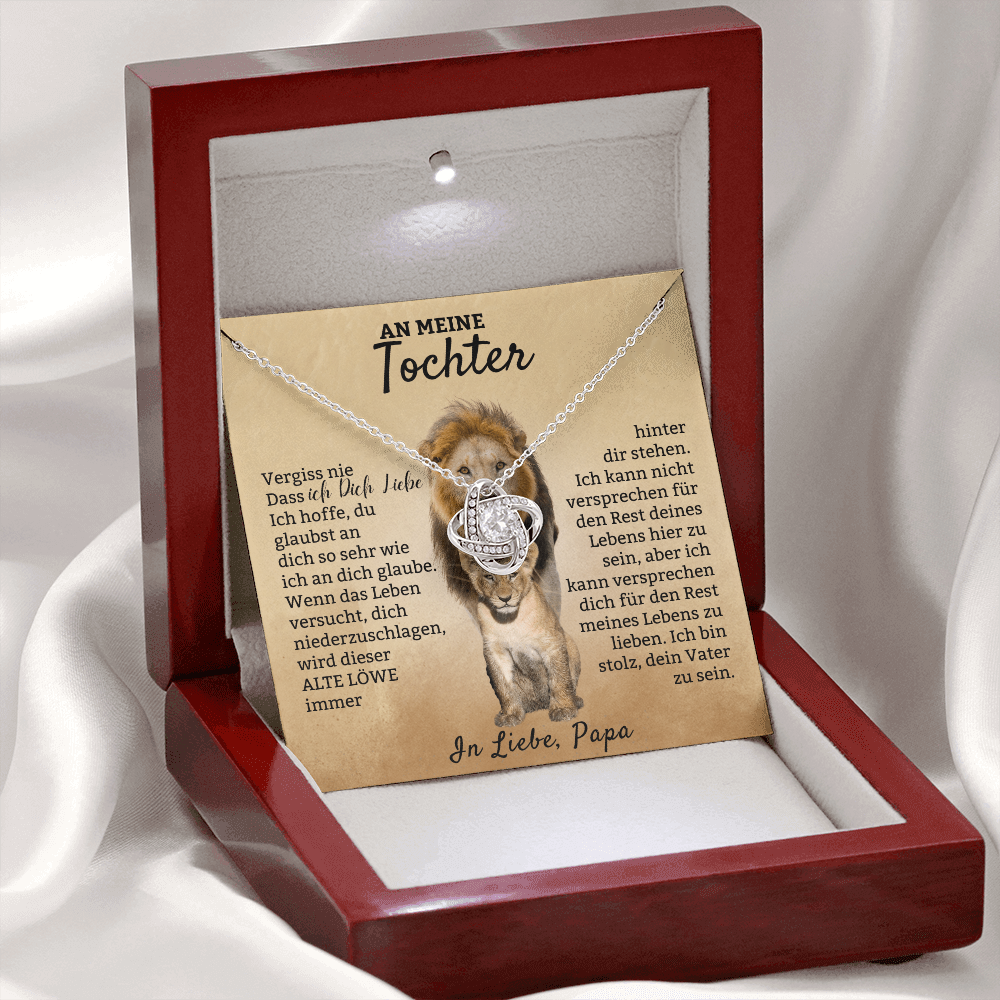 À ma fille – Collier Nœud d'Amour « Vieux Lion »