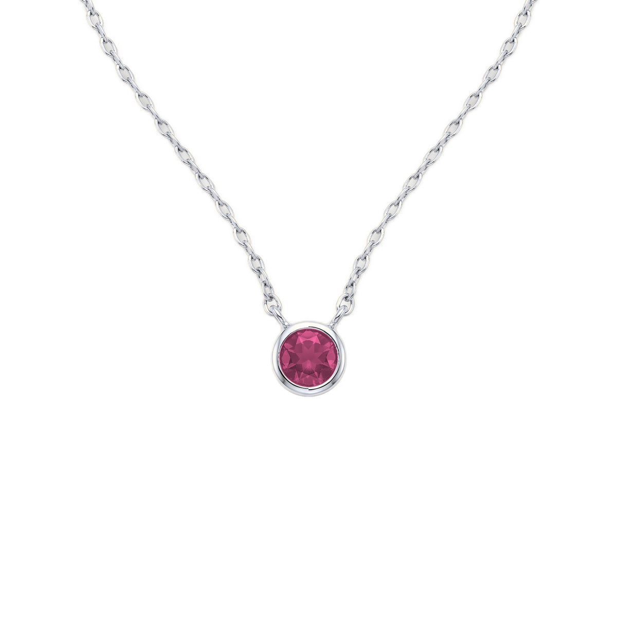 Collier Viora argenté 1 pierre