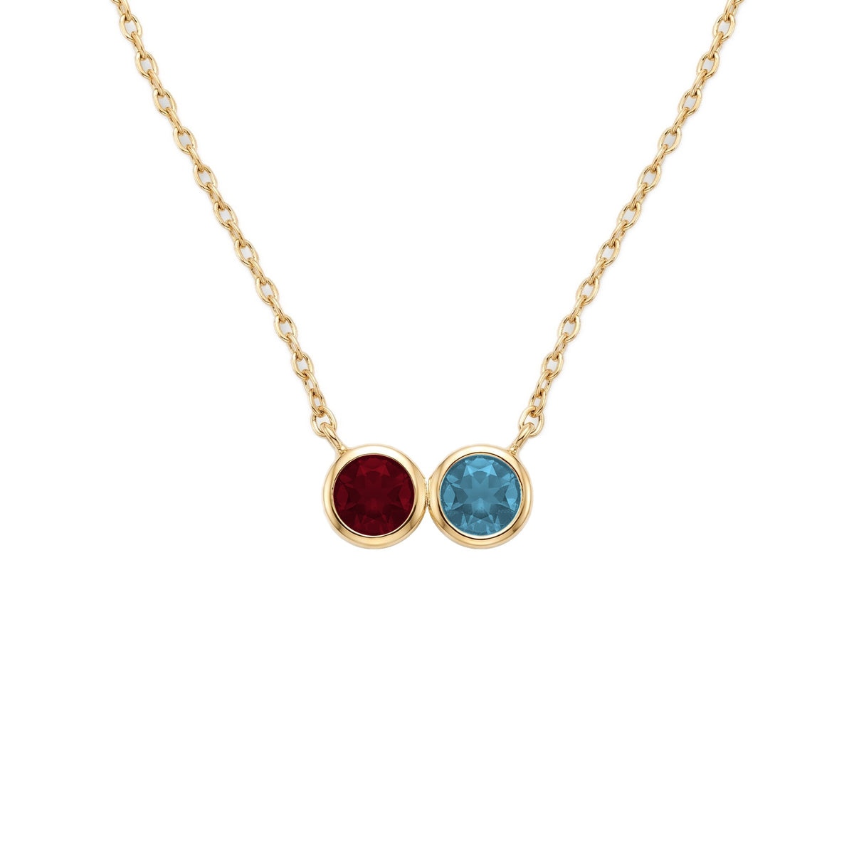 Collier Viora doré 2 pierres