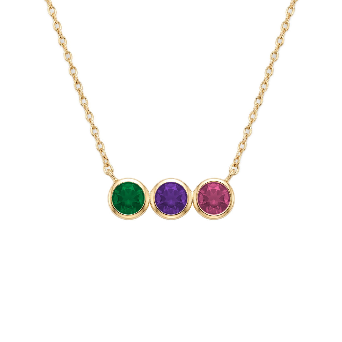 Collier Viora doré 3 pierres