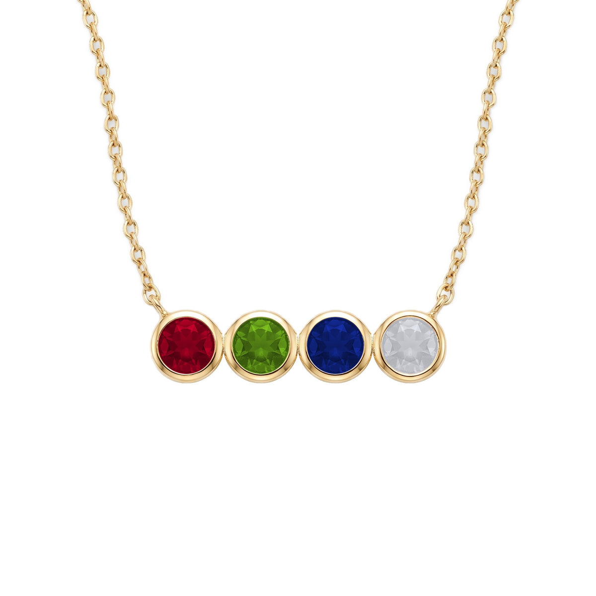 Collier Viora doré 4 pierres