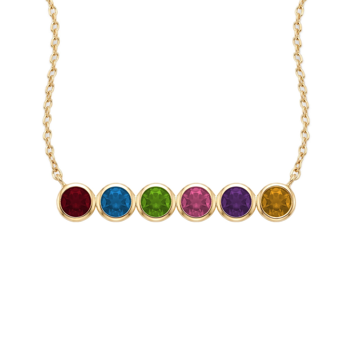 Collier Viora doré 6 pierres