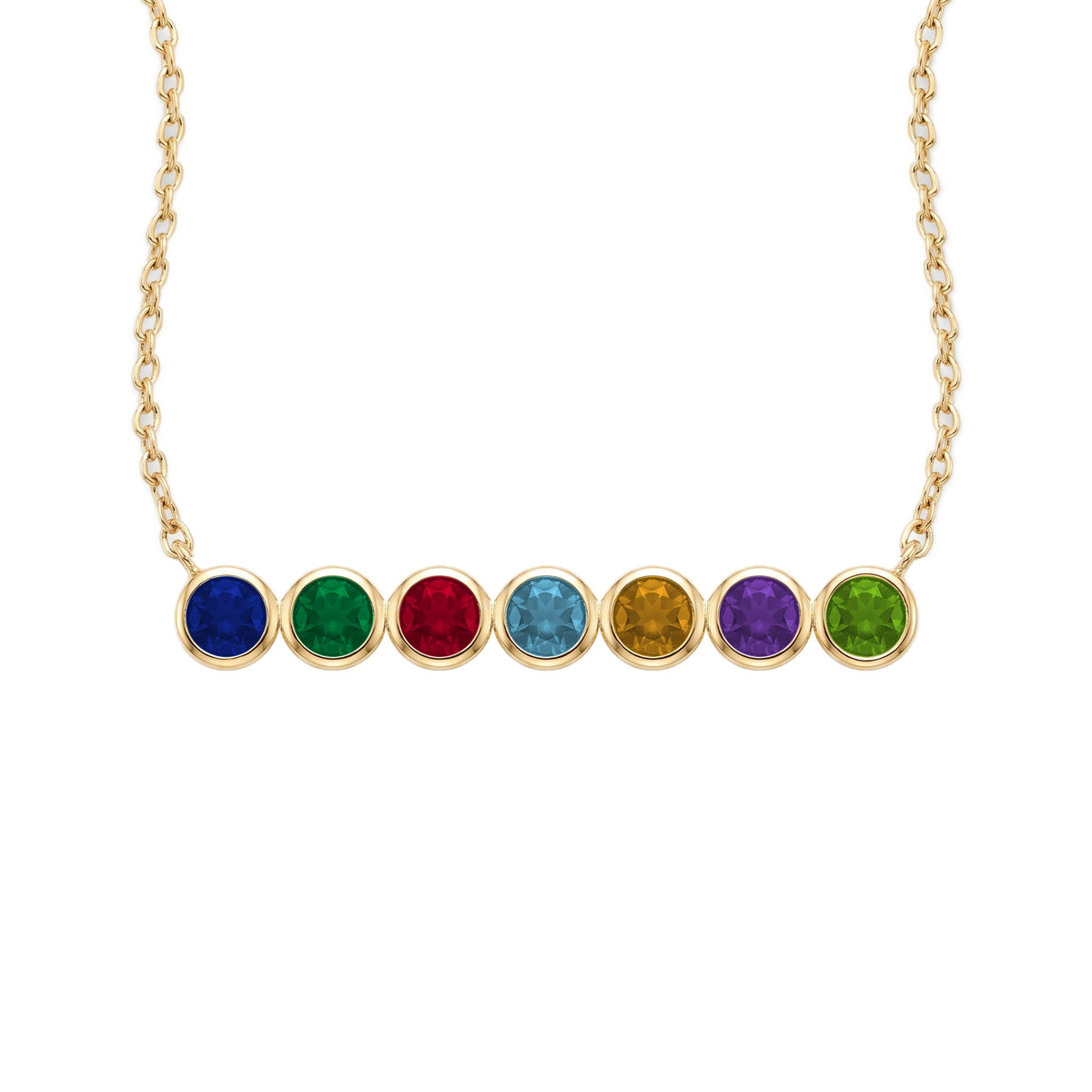 Collier Viora doré 7 pierres