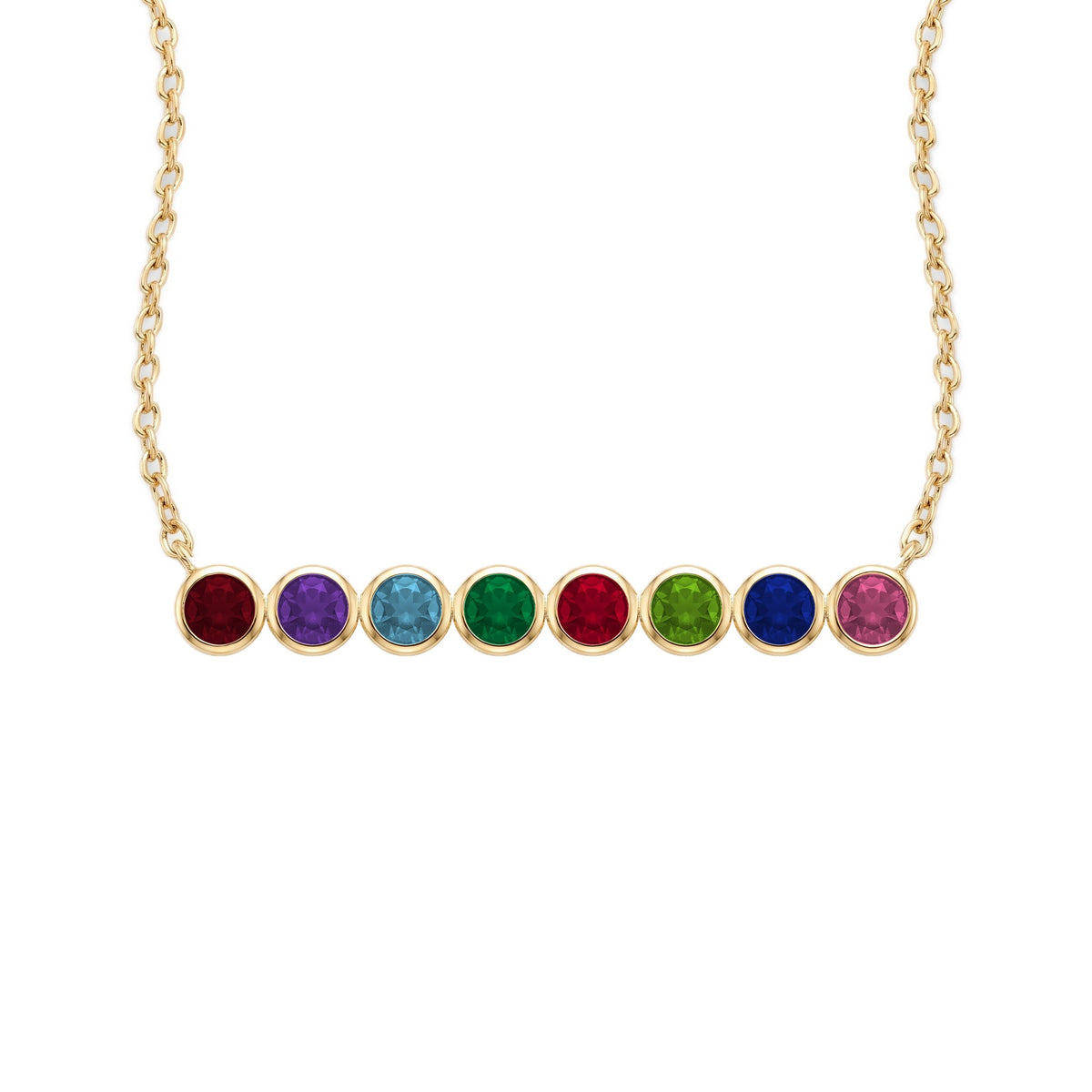 Collier Viora doré 8 pierres