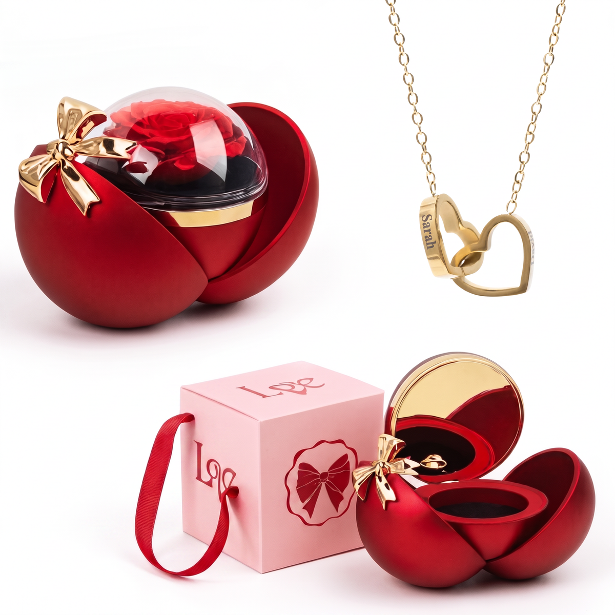 Globe éternel & Collier personnalisé