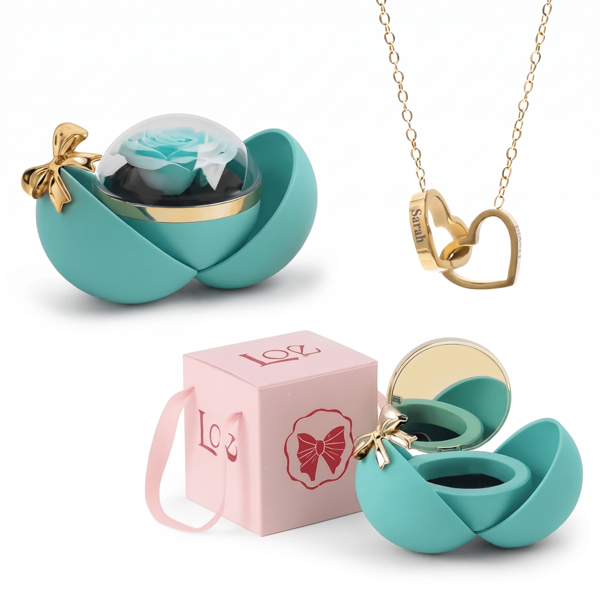 Globe éternel & Collier personnalisé