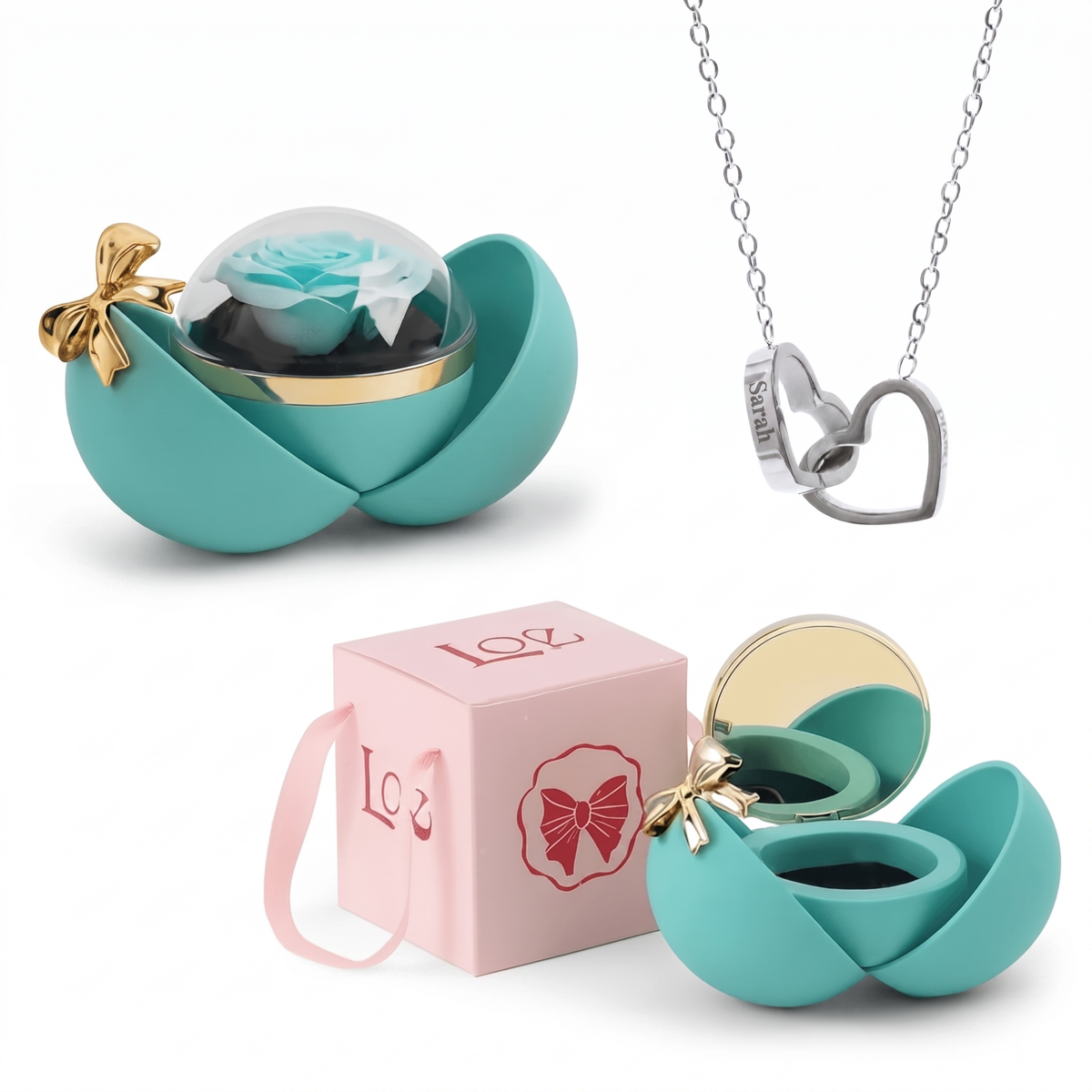 Globe éternel & Collier personnalisé