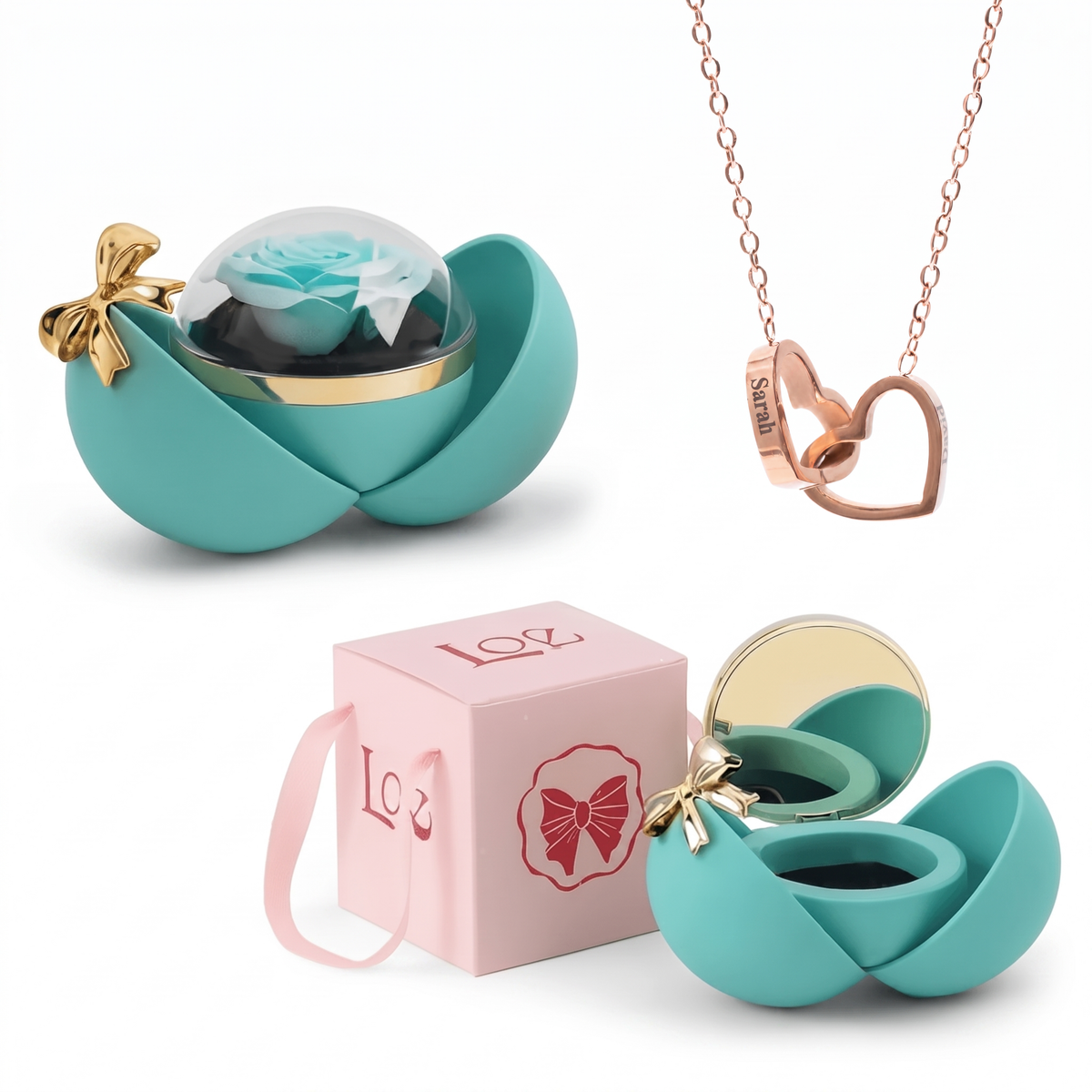 Globe éternel & Collier personnalisé