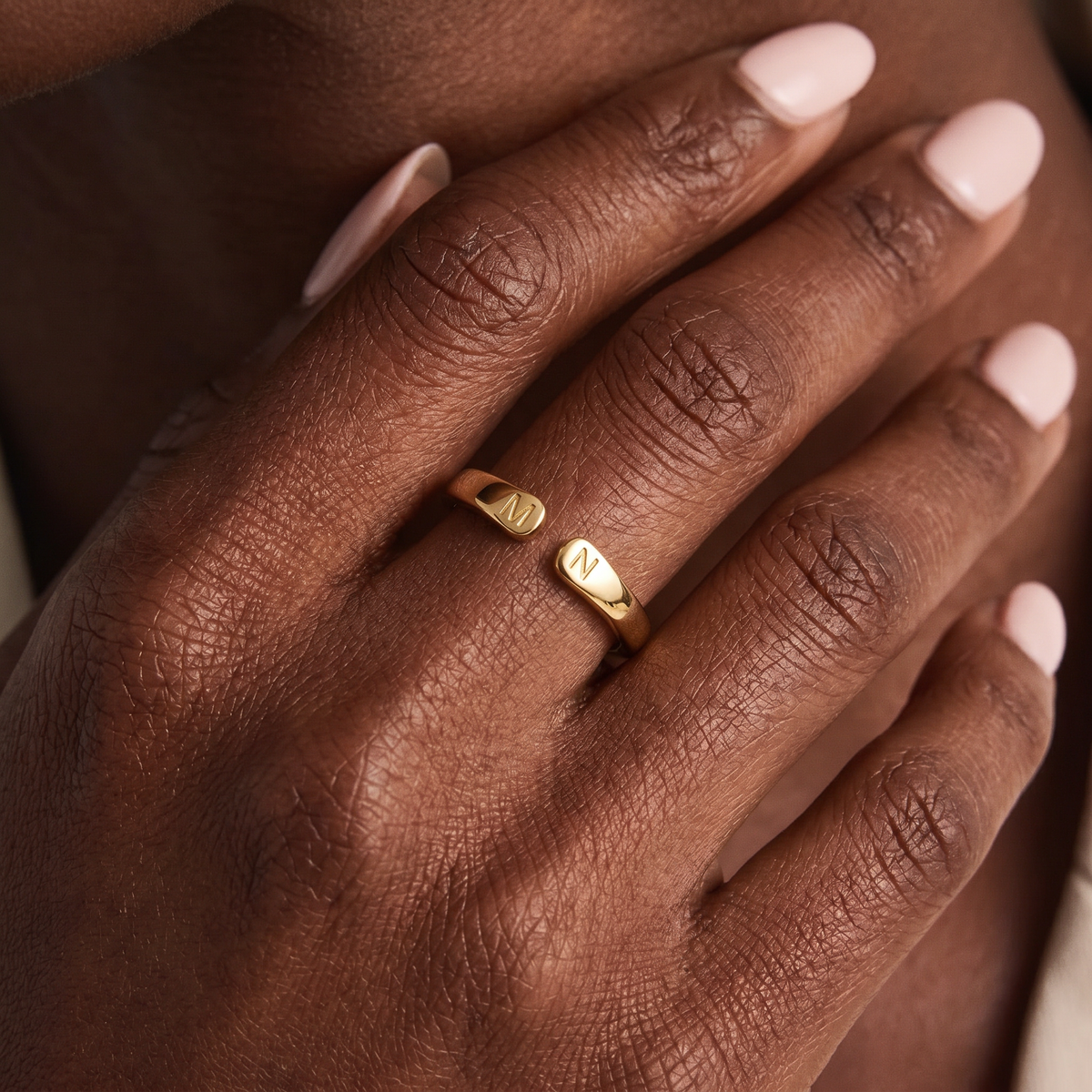 Bague Double Initiale