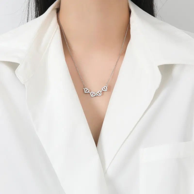 Collier trèfle coeurs - Soraya Memories