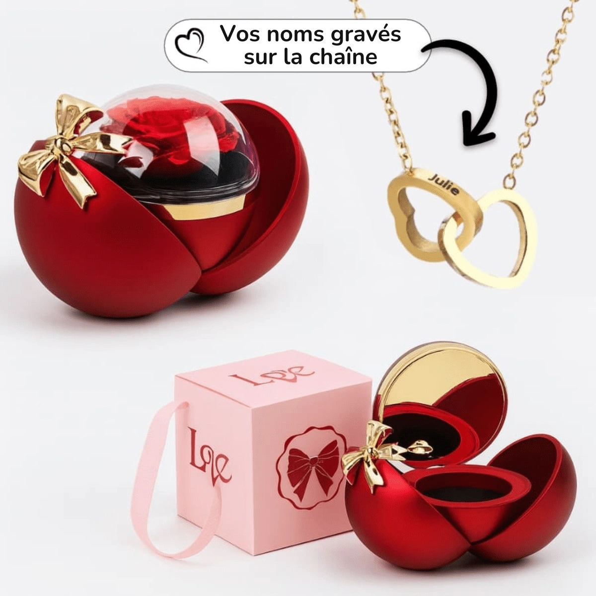 Globe éternel & Collier personnalisé