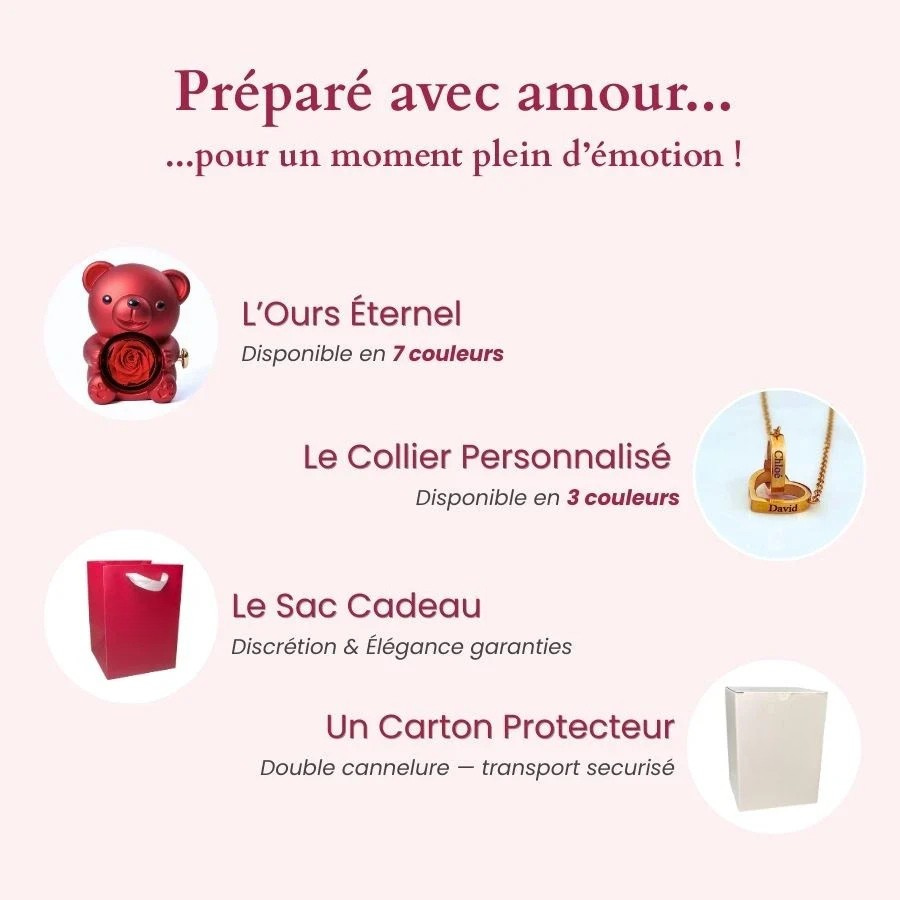 Collier Personnalisé & Ours Éternel