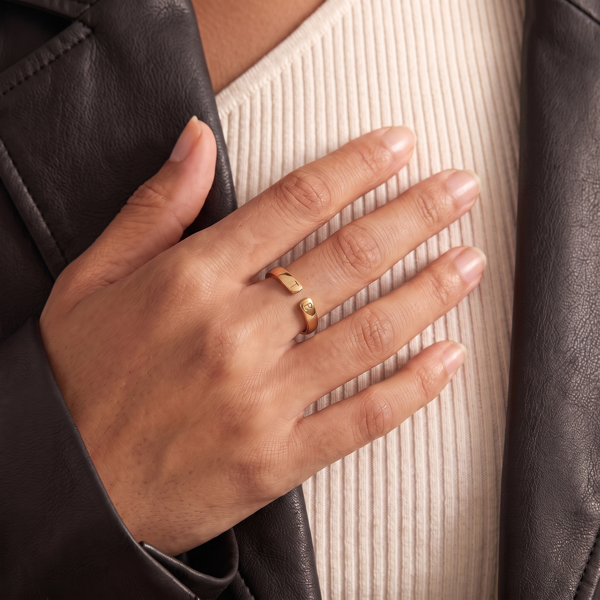 Bague Double Initiale