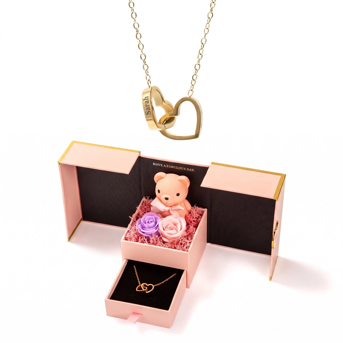 Little Eternal Teddy Bear & Personalized Necklace