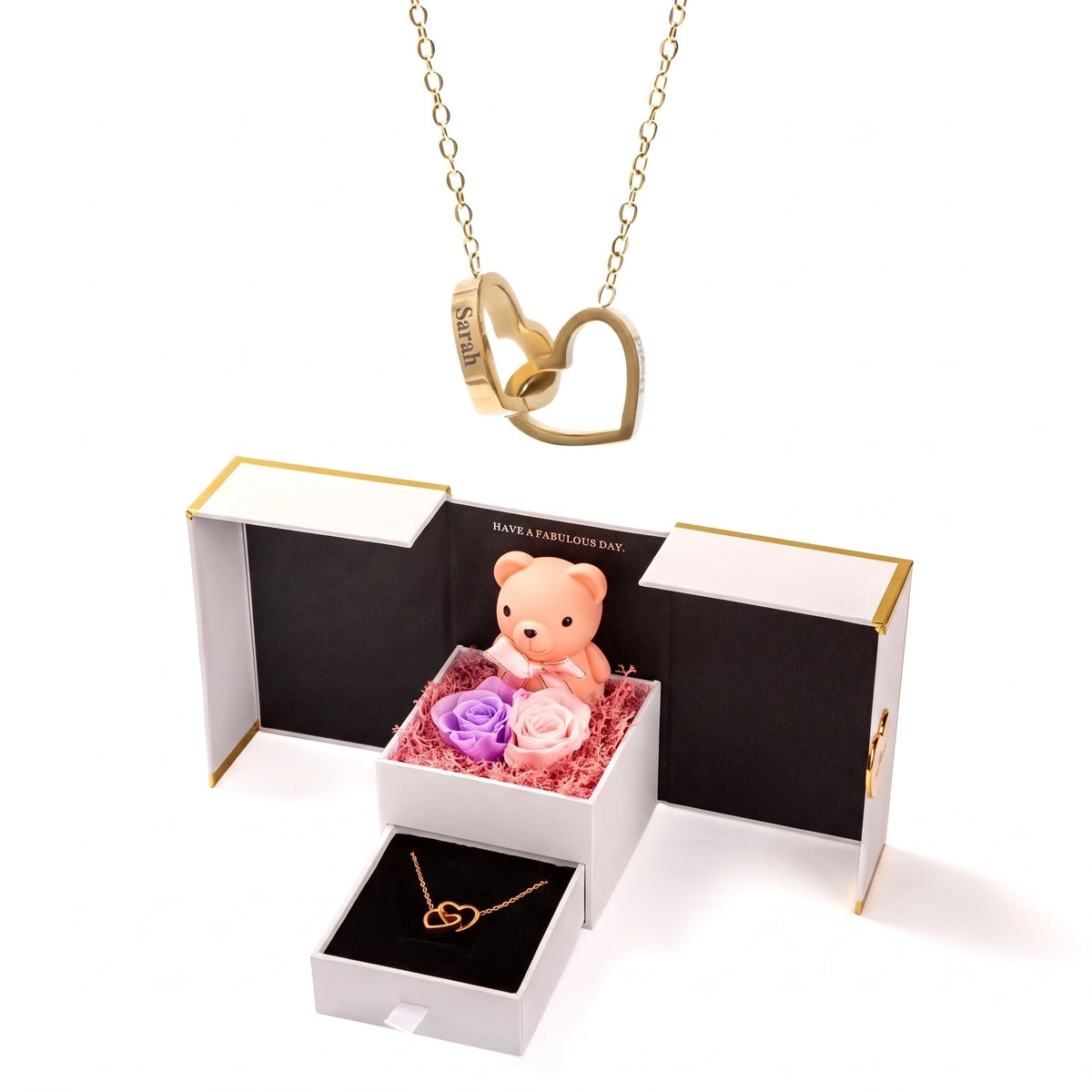 Little Eternal Teddy Bear & Personalized Necklace