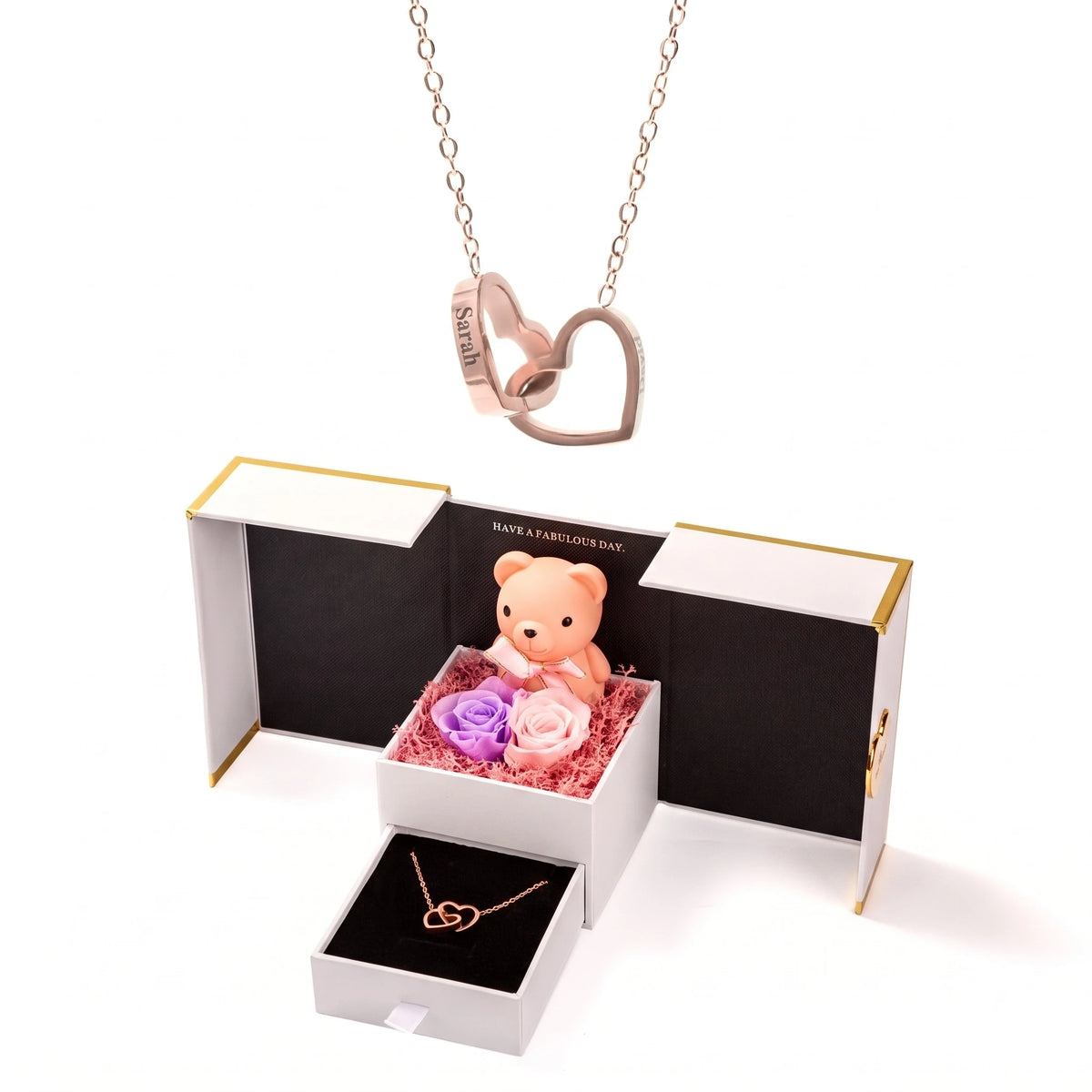 Little Eternal Teddy Bear & Personalized Necklace
