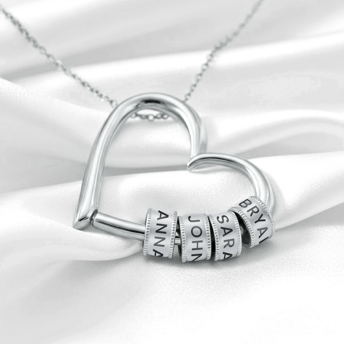 À la meilleure maman – Collier Cœur Prénoms