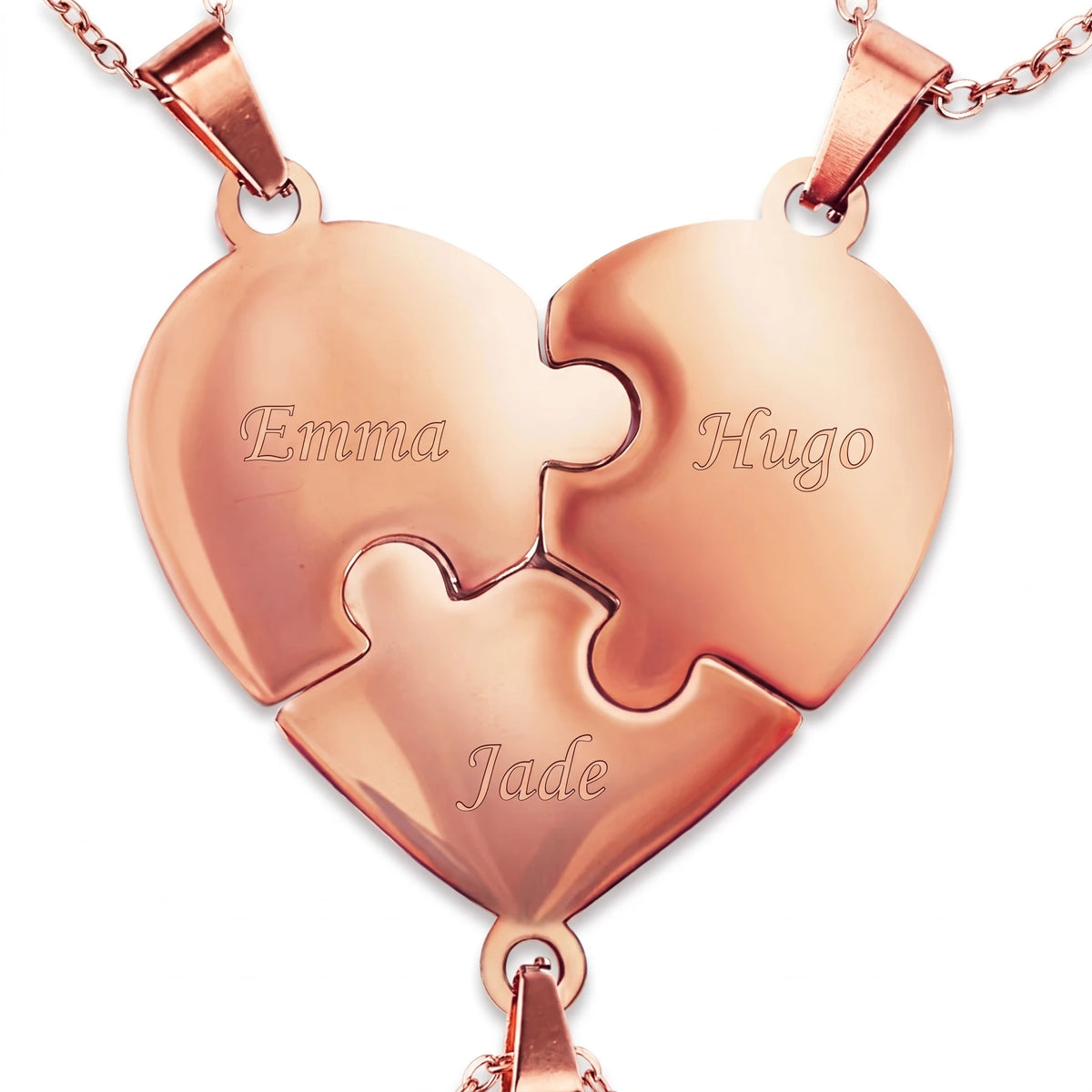 Collier Nous 3 pièces, finition or rose