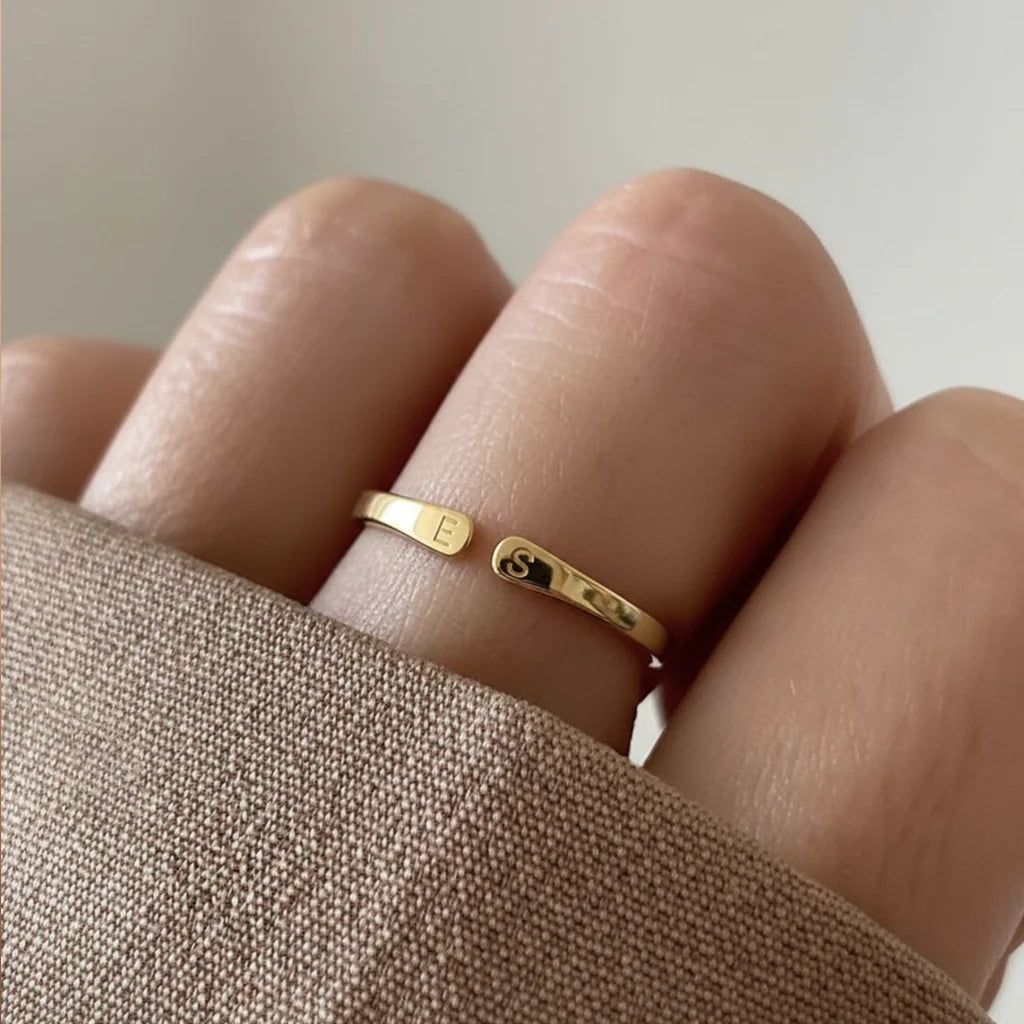 Bague Double Initiale