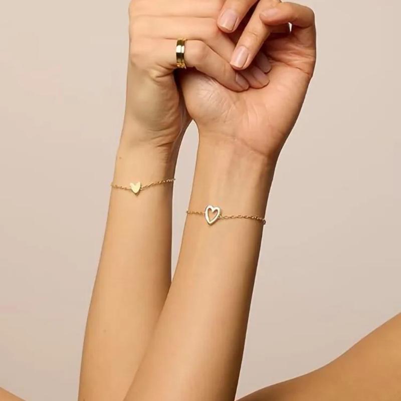 Bracelet ensemble coeurs