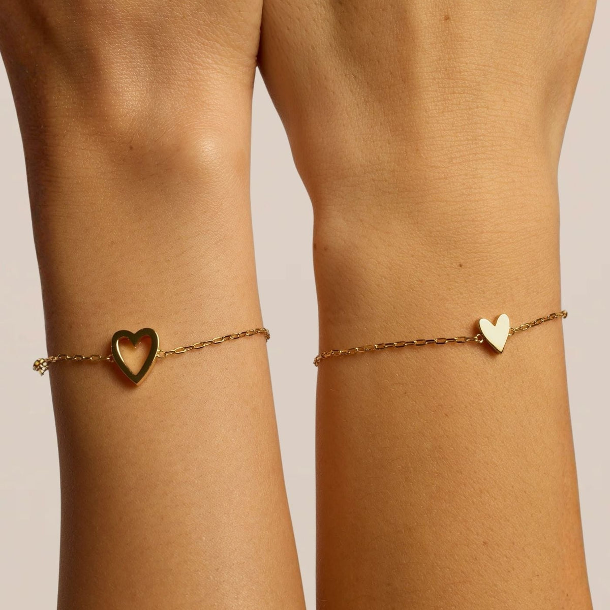 Bracelets Cœur Match portés
