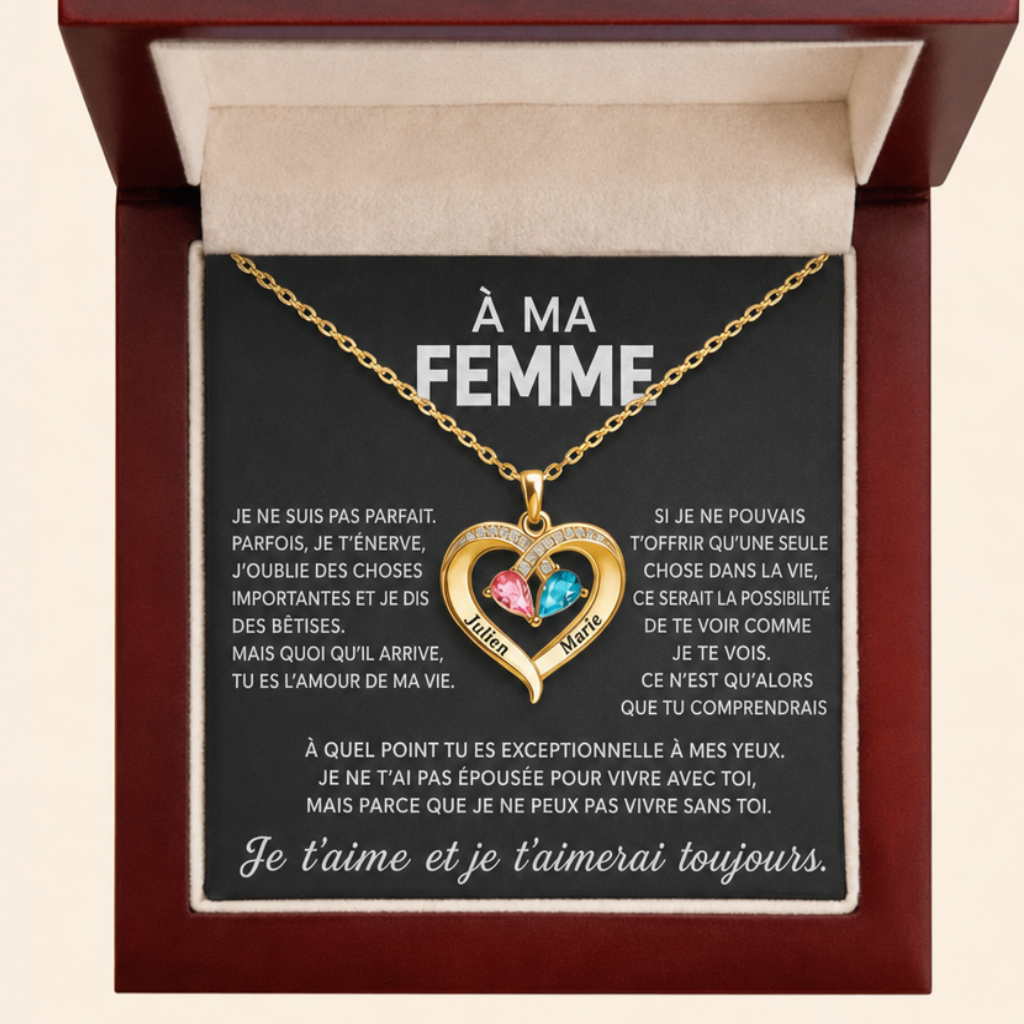 Collar con dedicatoria «A mi mujer»