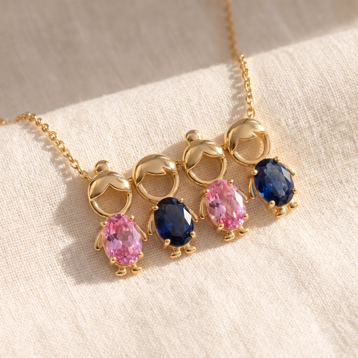 Pendentifs enfants Maman, rose ou bleu