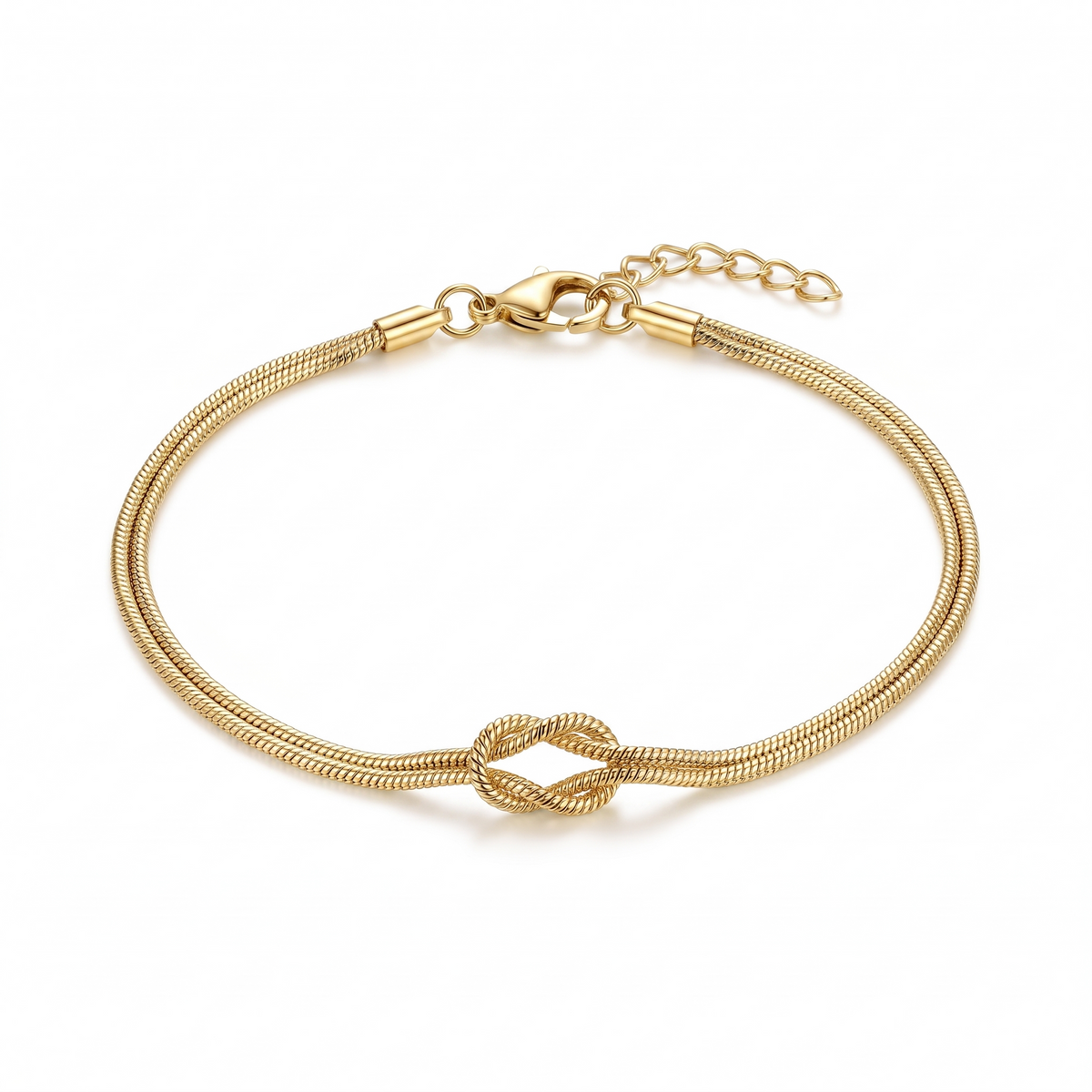 Bracelet Nœud Éternel, or